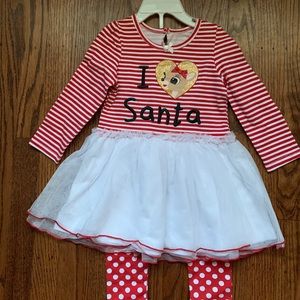 Cute Rudolph Christmas Dress and Pants